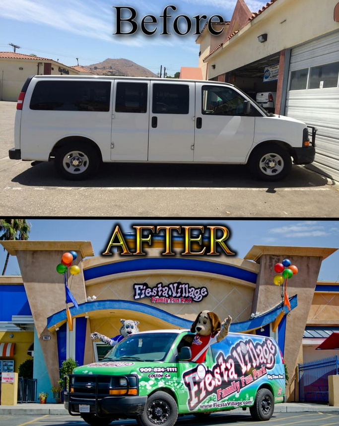Van Wrap Before and After Image
